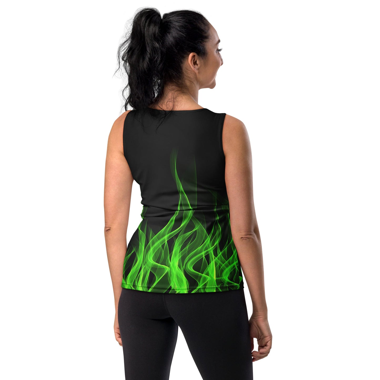 Green Flame Tank Top biker styleboundingWrong Lever Clothing