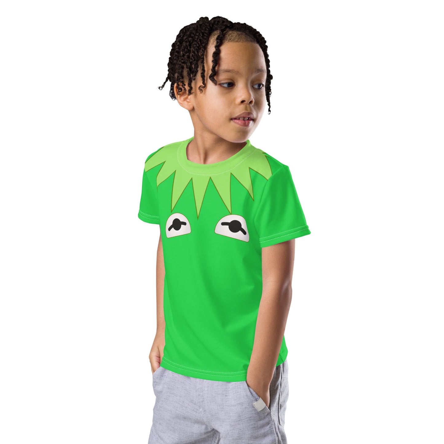 Green Frog Puppet Kids crew neck t-shirt disney boundingdisney cosplayWrong Lever Clothing