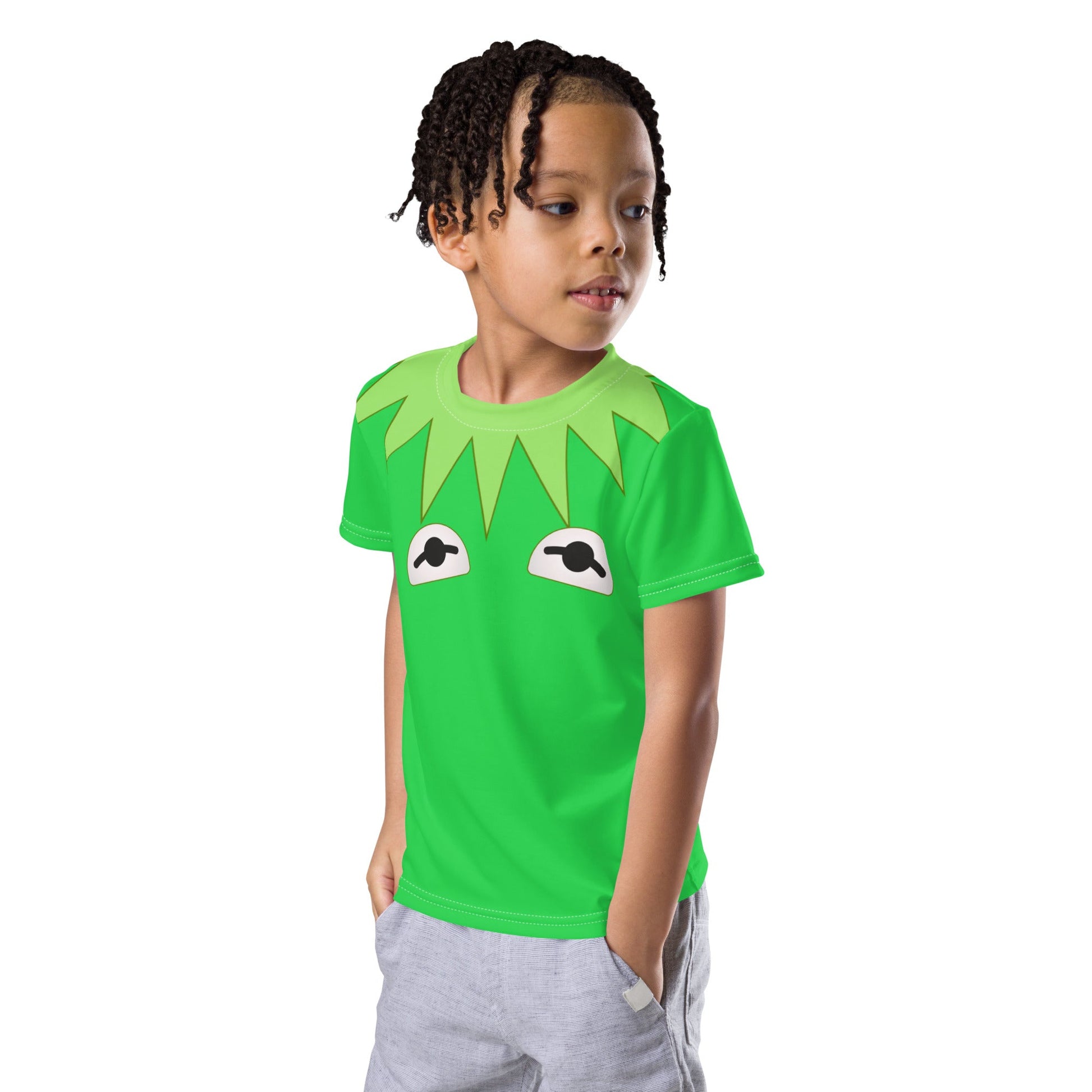 Green Frog Puppet Kids crew neck t-shirt disney boundingdisney cosplayWrong Lever Clothing