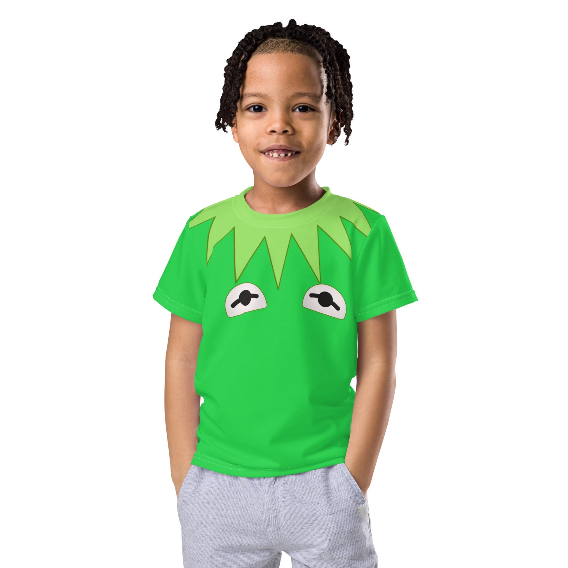 Green Frog Puppet Kids crew neck t-shirt disney boundingdisney cosplayWrong Lever Clothing