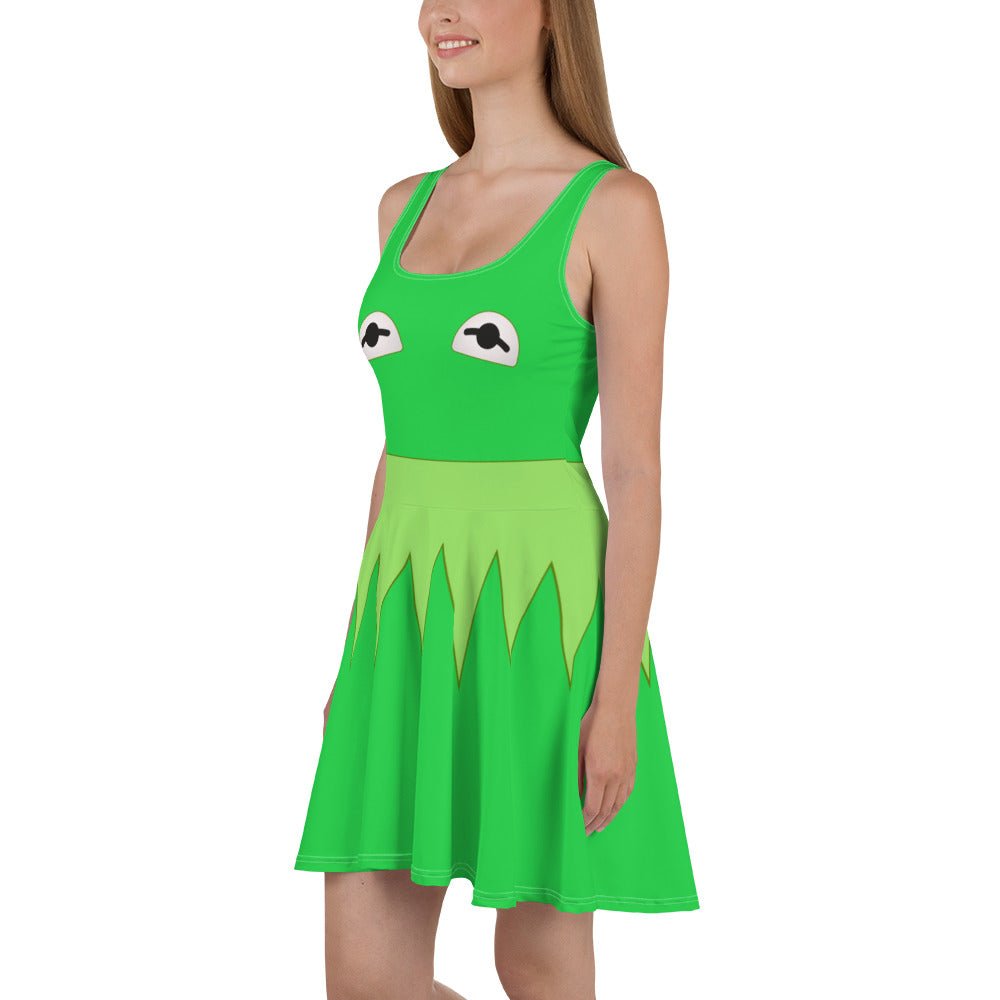 green frog dress Tree Frog Embroidered Corduroy Mini Dress