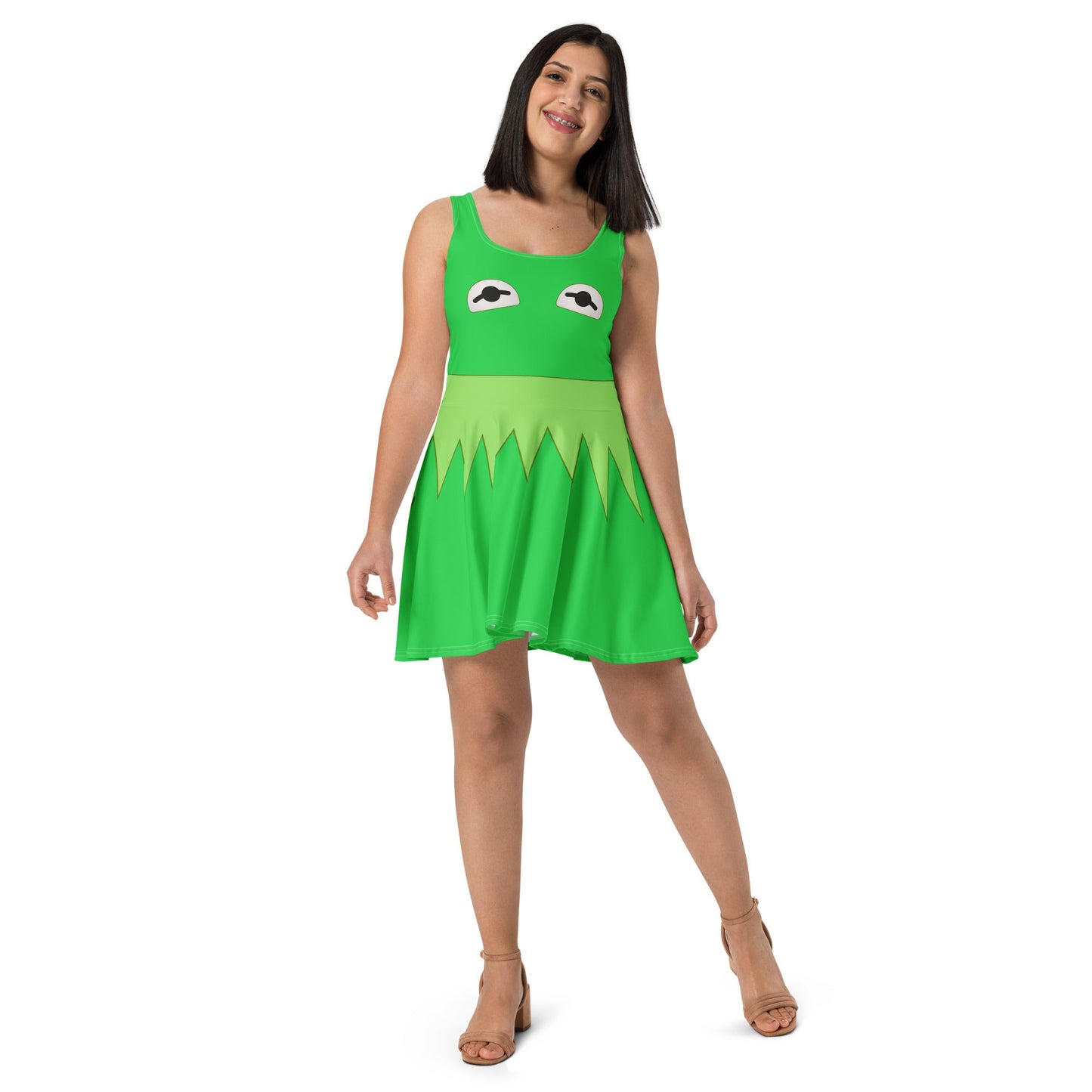 Green Frog Puppet Skater Dress disney boundingdisney cosplayWrong Lever Clothing