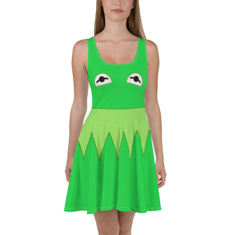 Green Frog Puppet Skater Dress disney boundingdisney cosplayWrong Lever Clothing