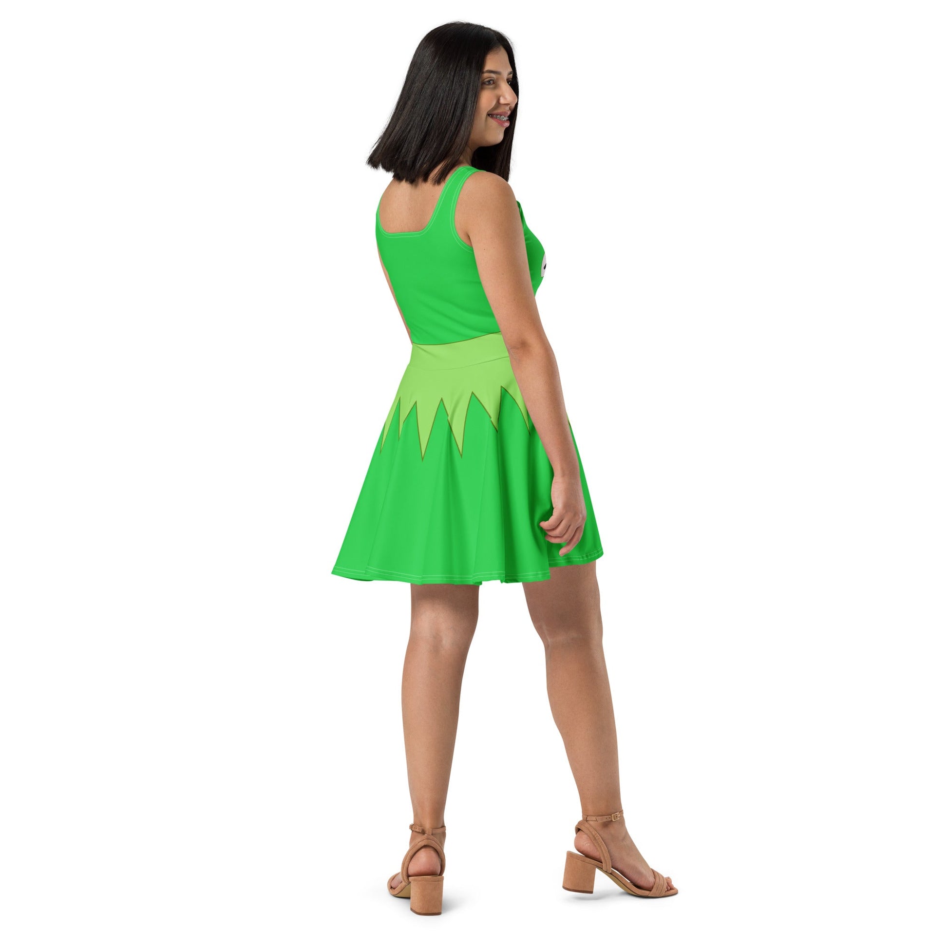 Green Frog Puppet Skater Dress disney boundingdisney cosplayWrong Lever Clothing