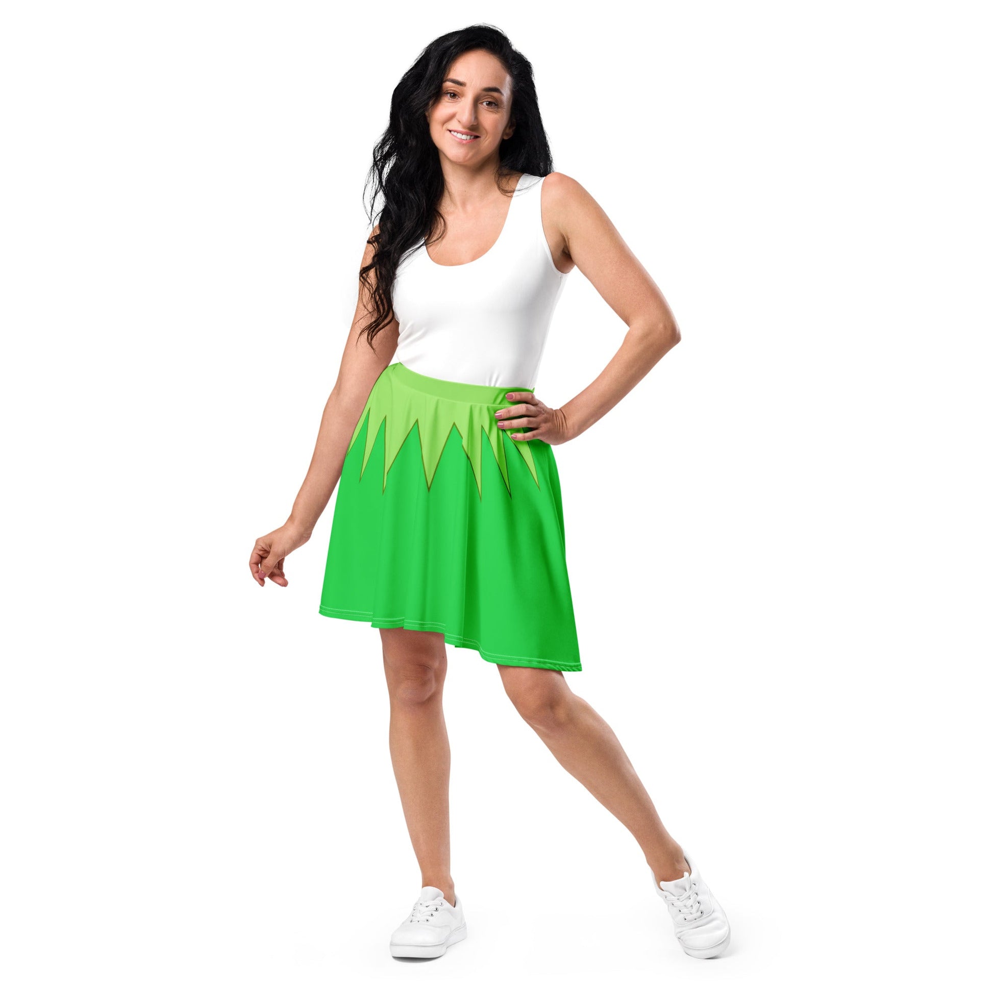 Green Frog Puppet Skater Skirt disney boundingdisney cosplayWrong Lever Clothing