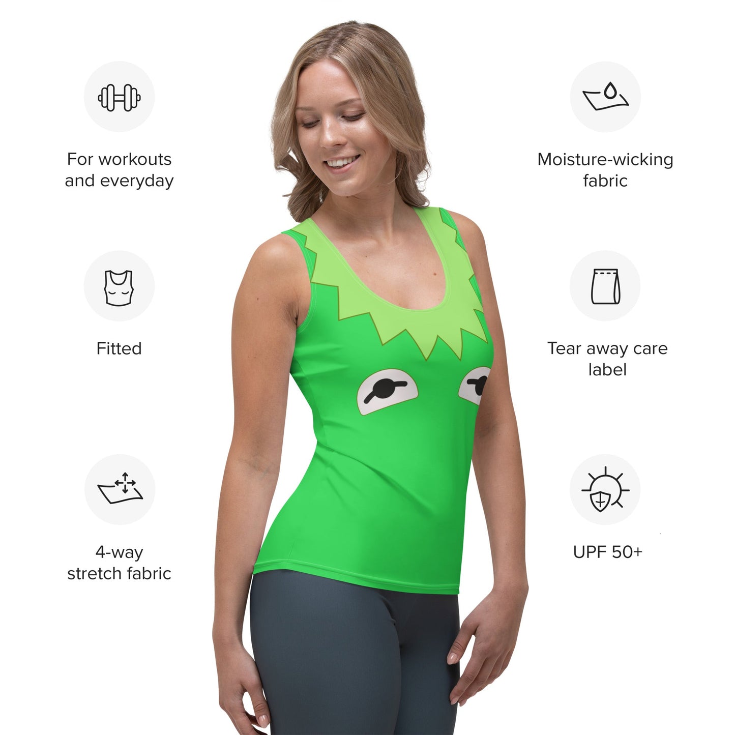 Green Frog Puppet Tank Top disney boundingdisney cosplayWrong Lever Clothing