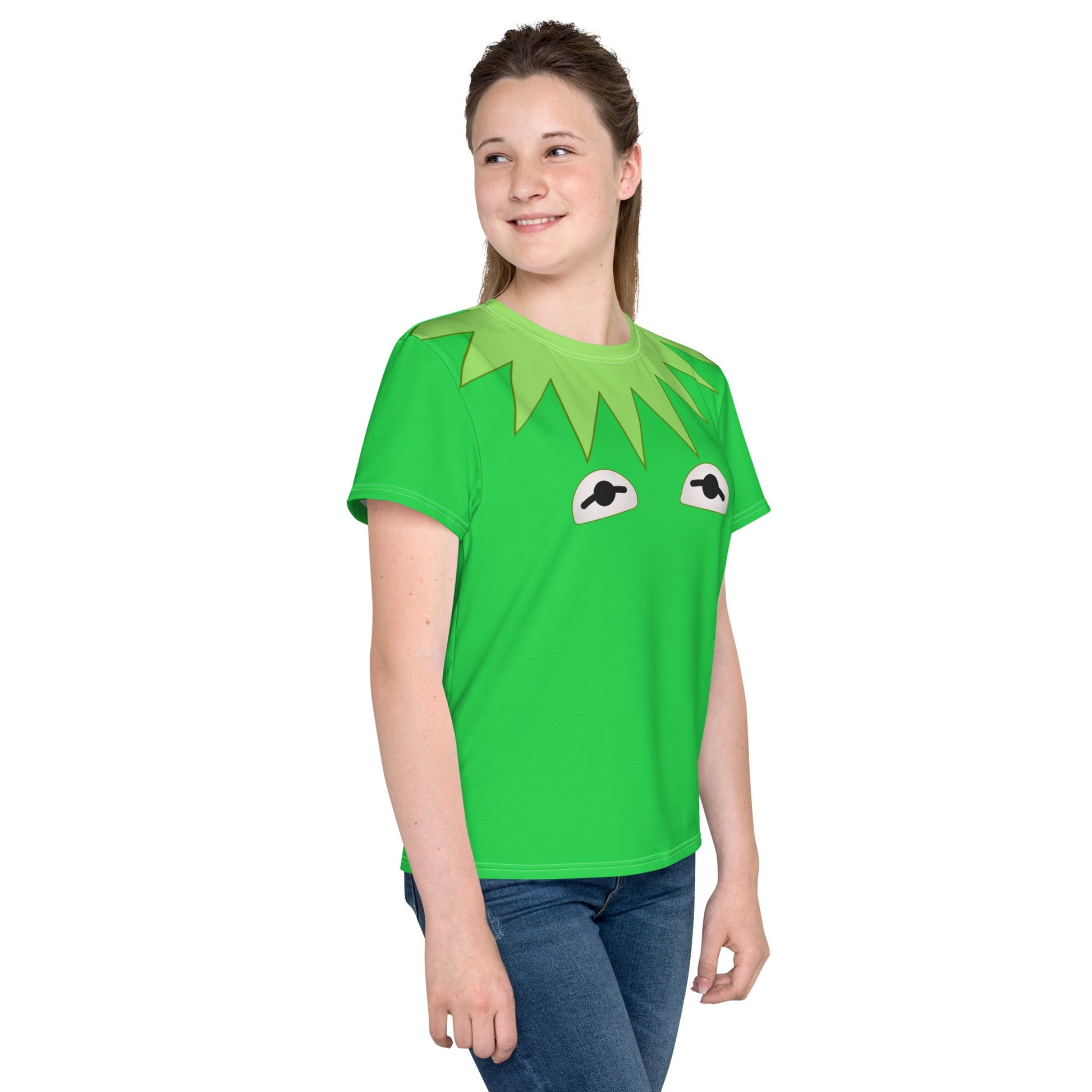 Green Frog Puppet Youth crew neck t-shirt disney boundingdisney cosplayWrong Lever Clothing