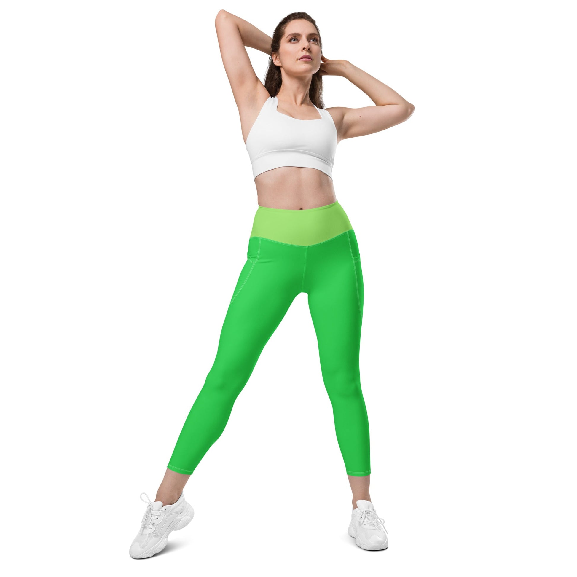 Green Frog Puppets Leggings with pockets disney boundingdisney cosplayWrong Lever Clothing