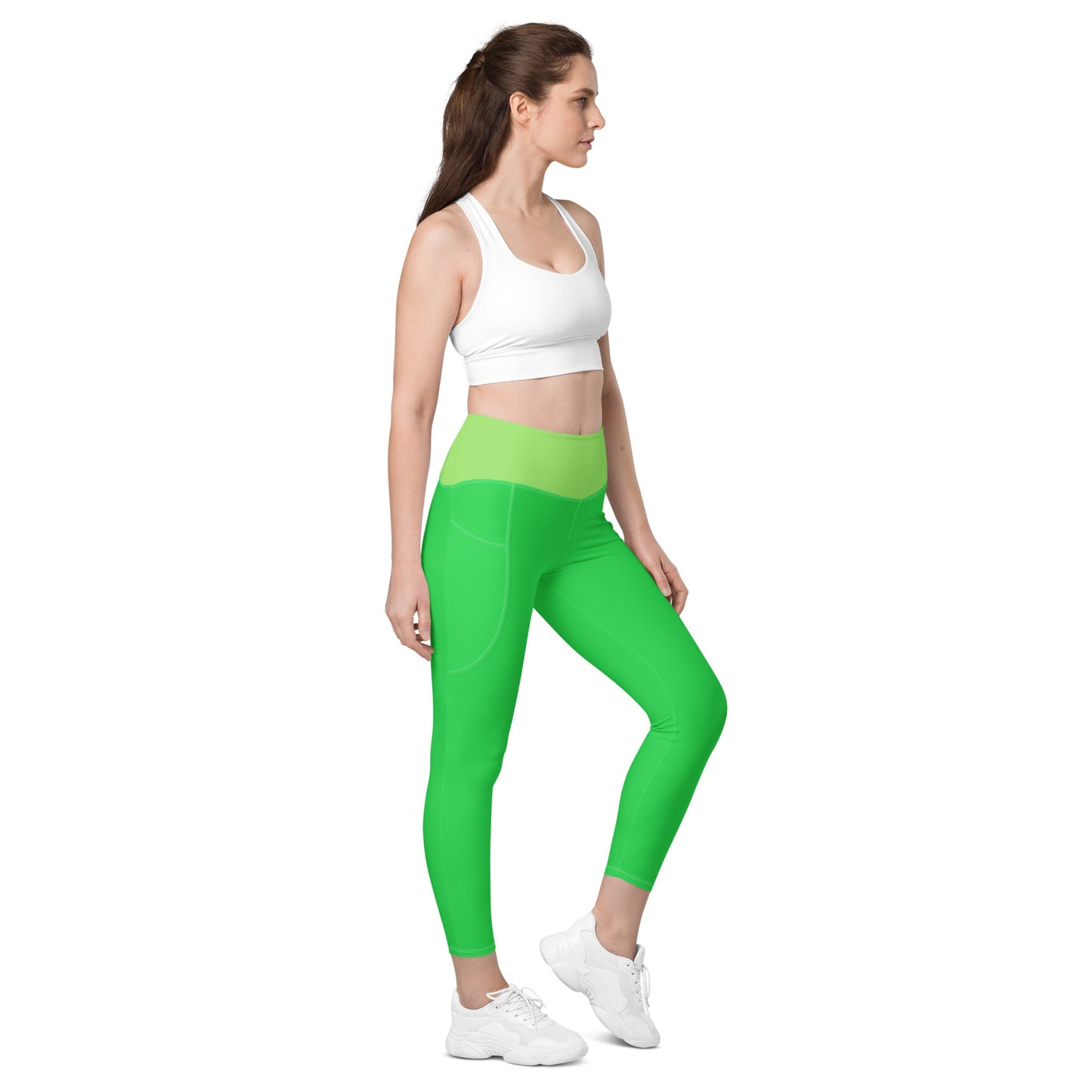 Green Frog Puppets Leggings with pockets disney boundingdisney cosplayWrong Lever Clothing