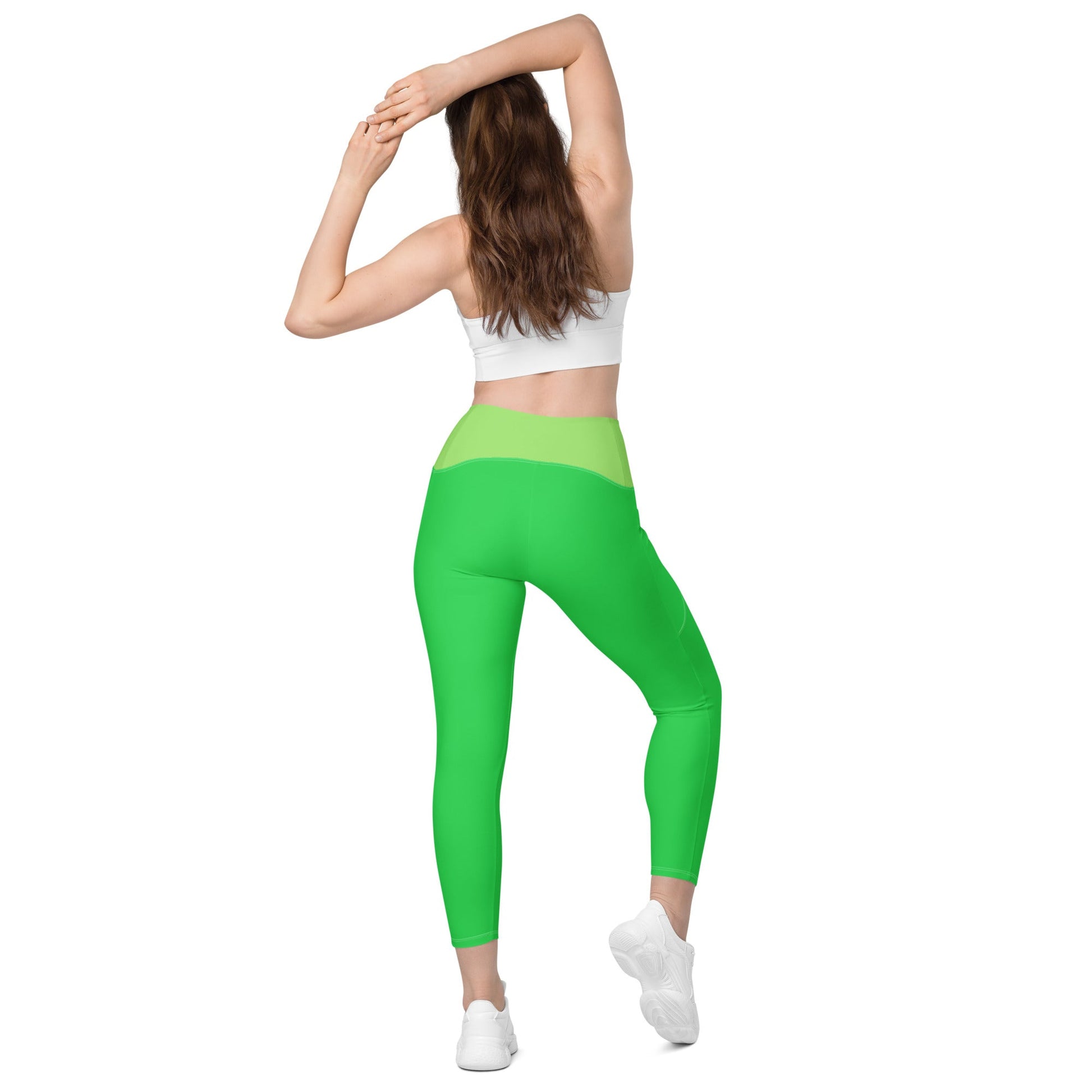 Green Frog Puppets Leggings with pockets disney boundingdisney cosplayWrong Lever Clothing