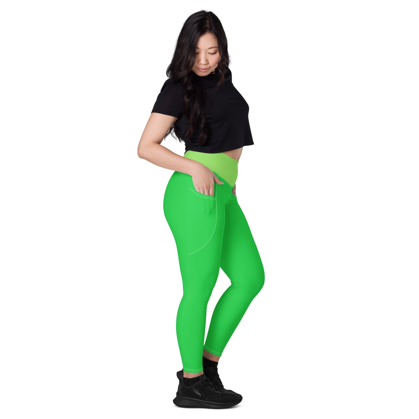 Green Frog Puppets Leggings with pockets disney boundingdisney cosplayWrong Lever Clothing