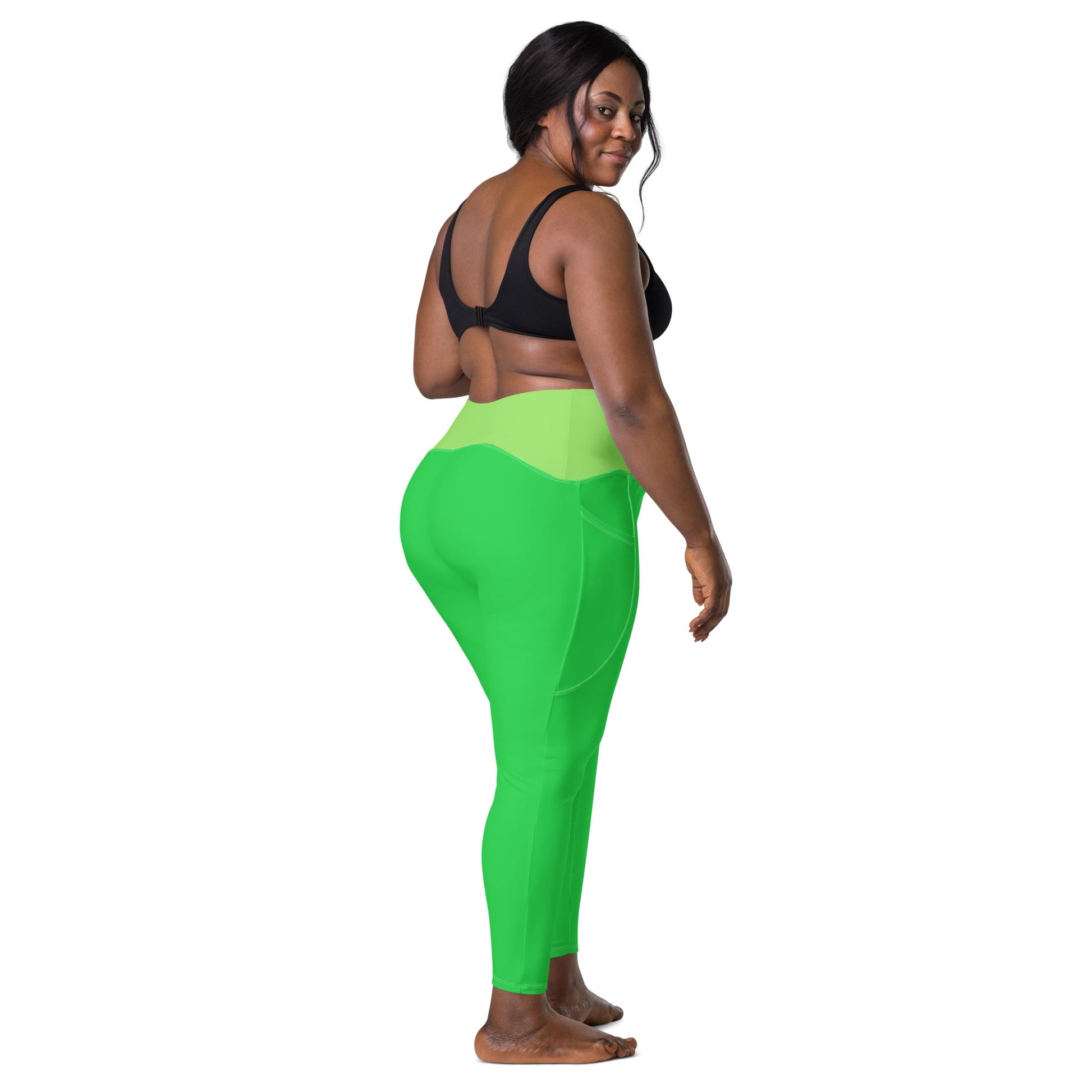 Green Frog Puppets Leggings with pockets disney boundingdisney cosplayWrong Lever Clothing