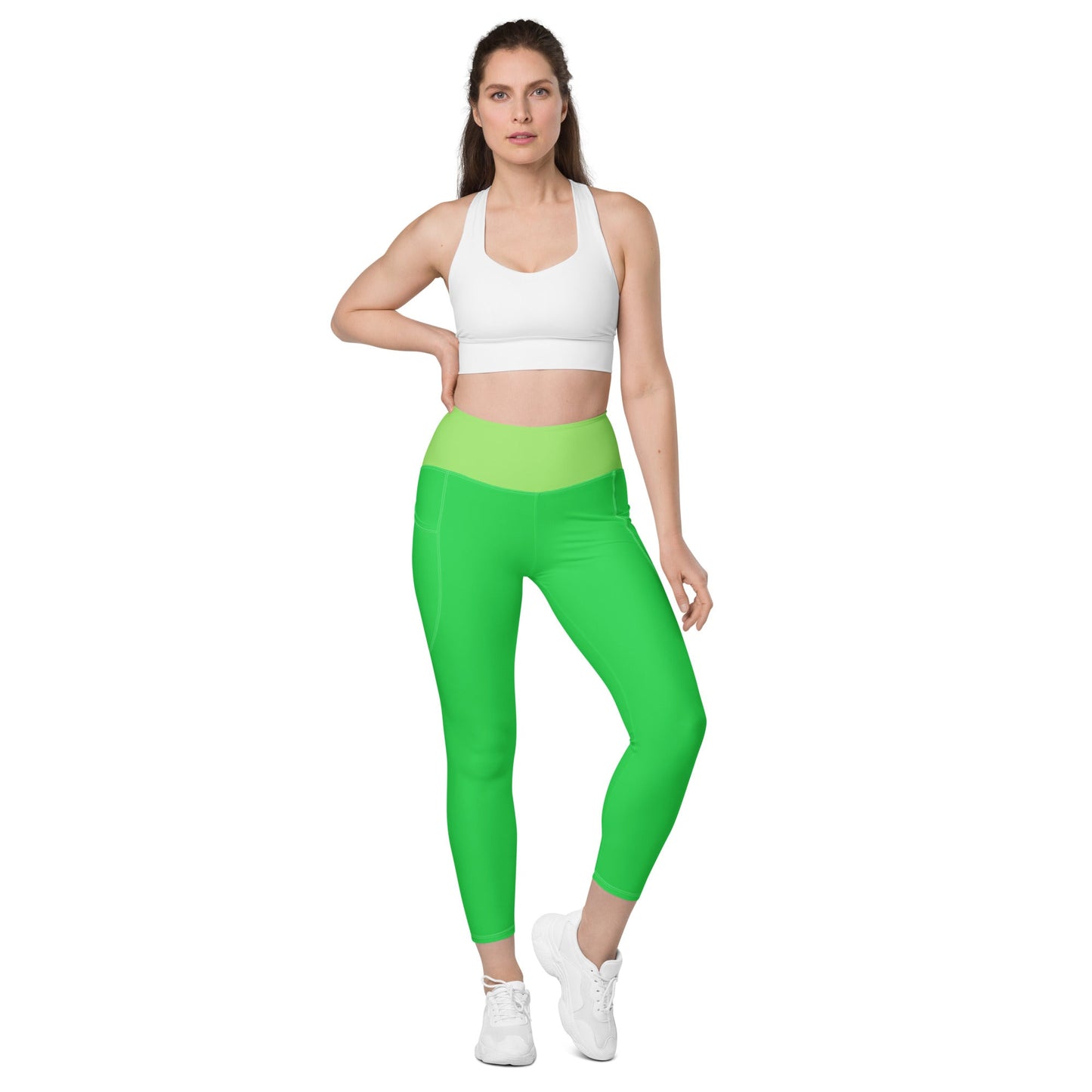 Green Frog Puppets Leggings with pockets disney boundingdisney cosplayWrong Lever Clothing