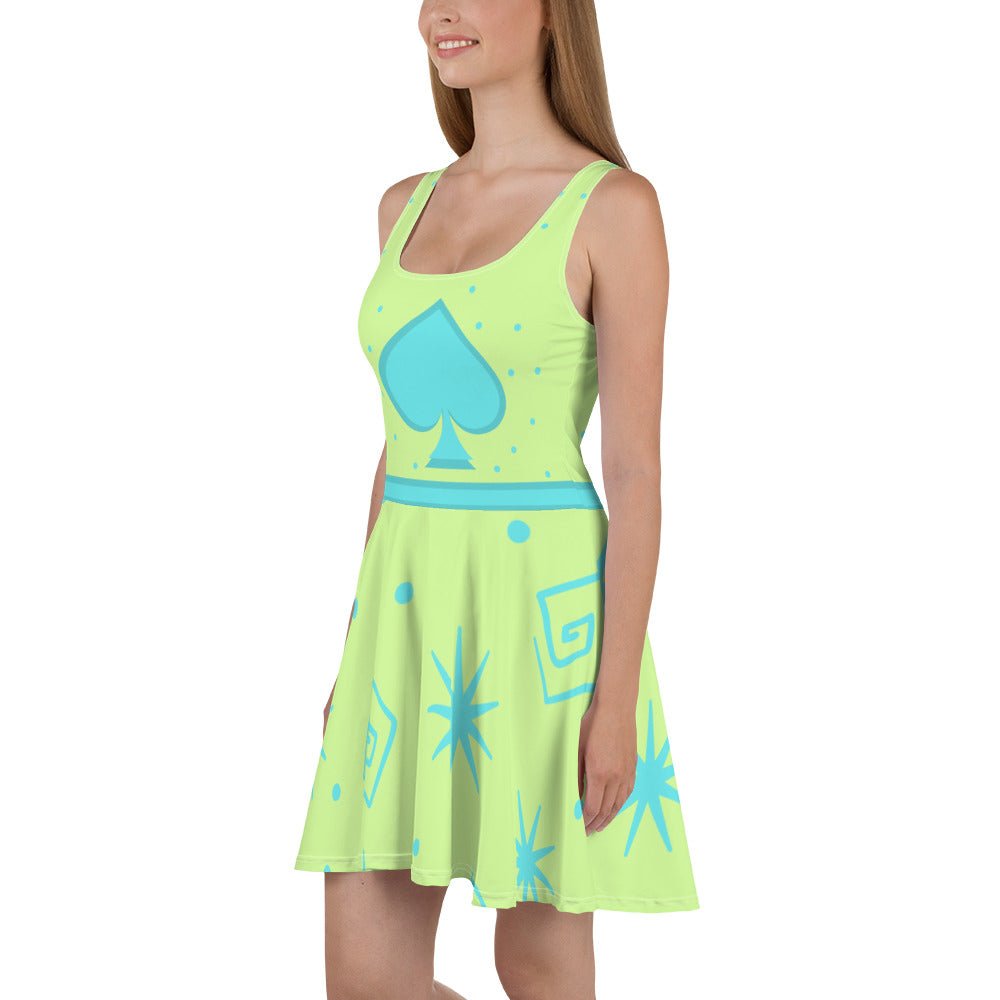 Green Teacup Skater Dress alice dressDisney dressWrong Lever Clothing