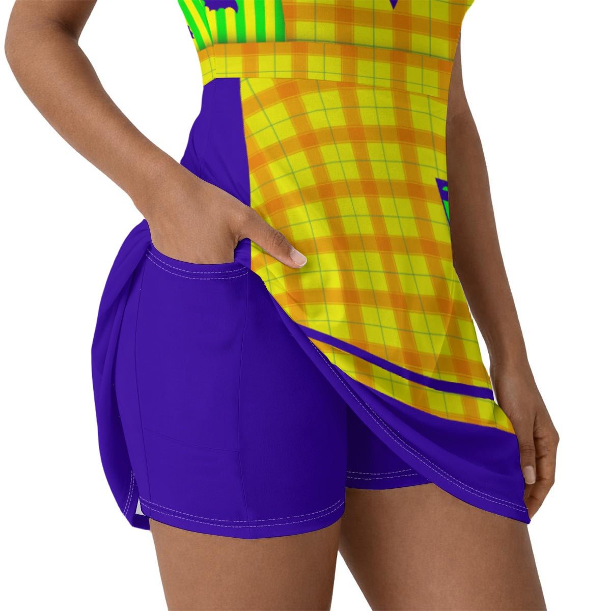 Halloween Party Cast Member Inspired Dress with Built‑In Shorts cast membercast member costumeWrong Lever Clothing