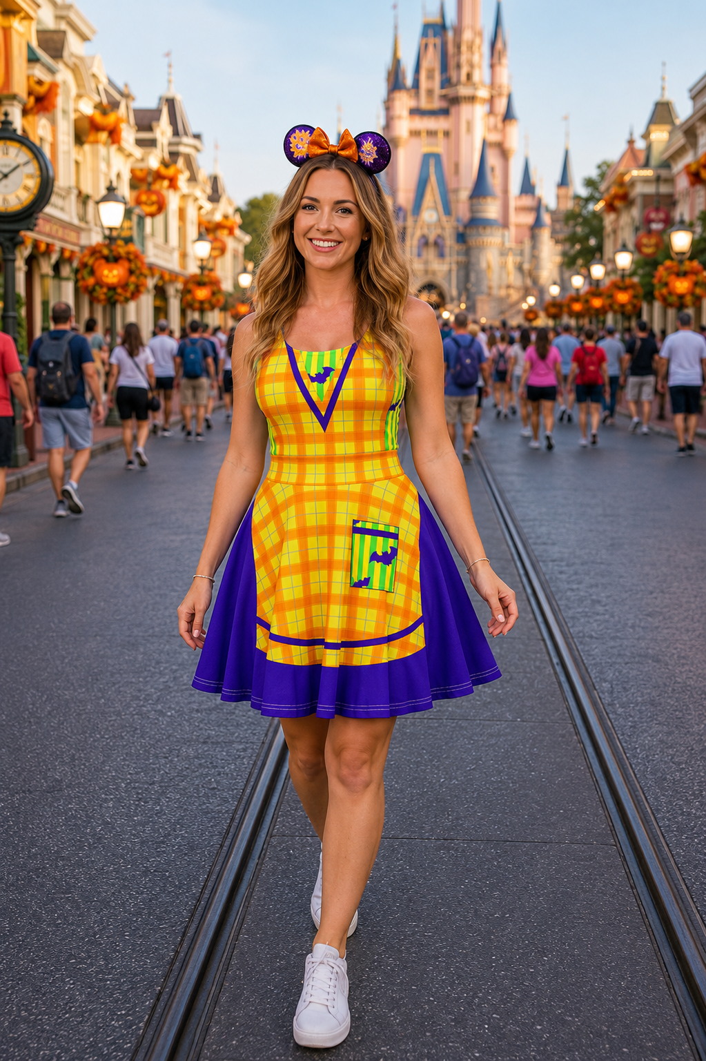 Halloween Party Cast Member Inspired Skater Dress disney adultdisney costumeWrong Lever Clothing