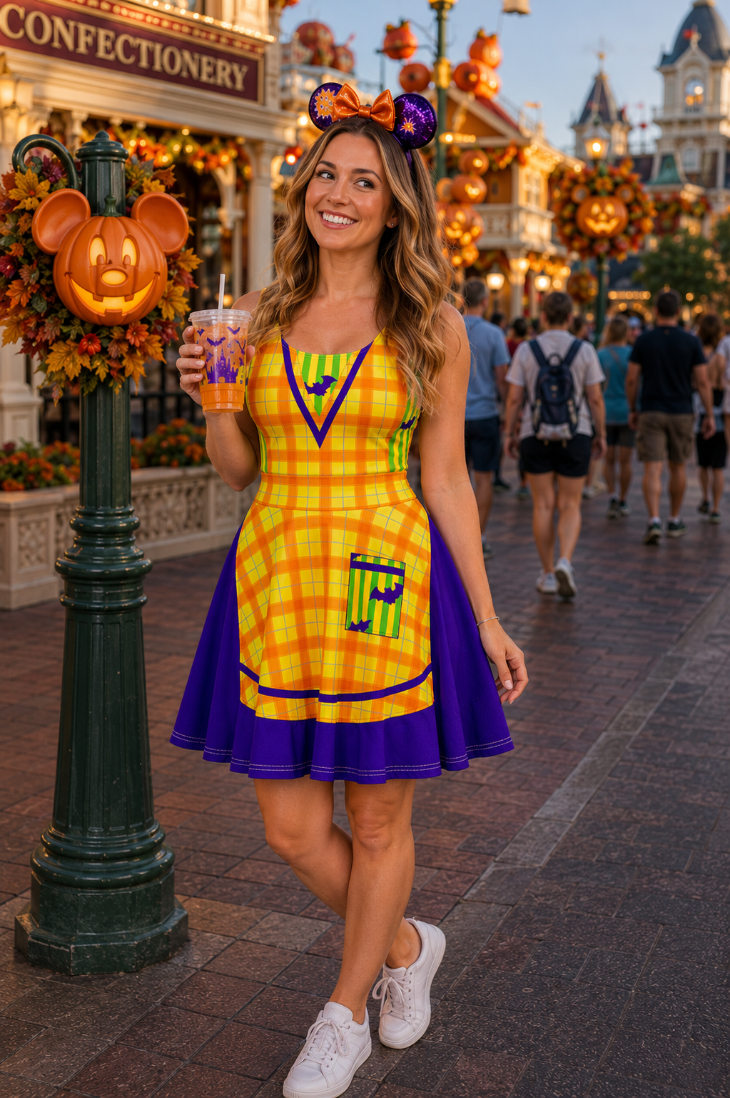 Halloween Party Cast Member Inspired Skater Dress disney adultdisney costumeWrong Lever Clothing