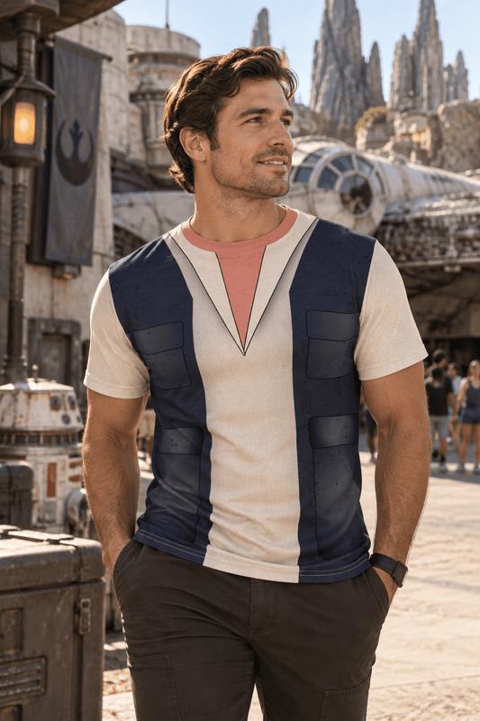 Hans inspired Cosplay Tee- bounding, fandom, Star fighter style cosplaycosplay expoAll Over PrintsWrong Lever Clothing