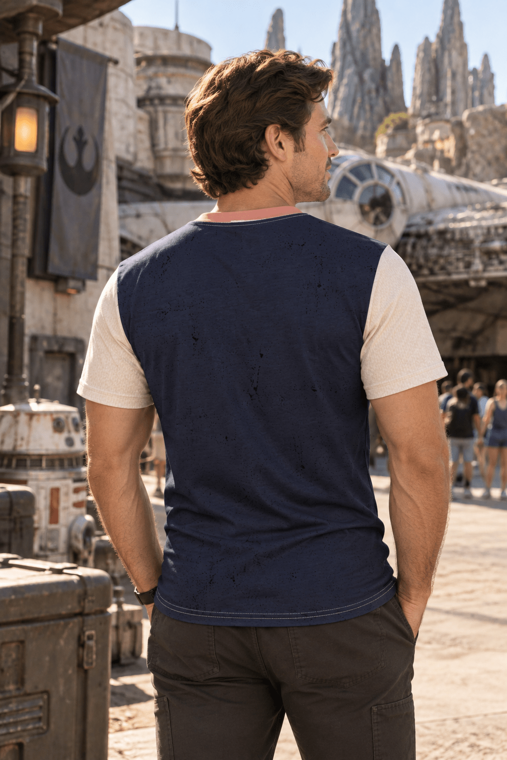 Hans inspired Cosplay Tee- bounding, fandom, Star fighter style cosplaycosplay expoAll Over PrintsWrong Lever Clothing