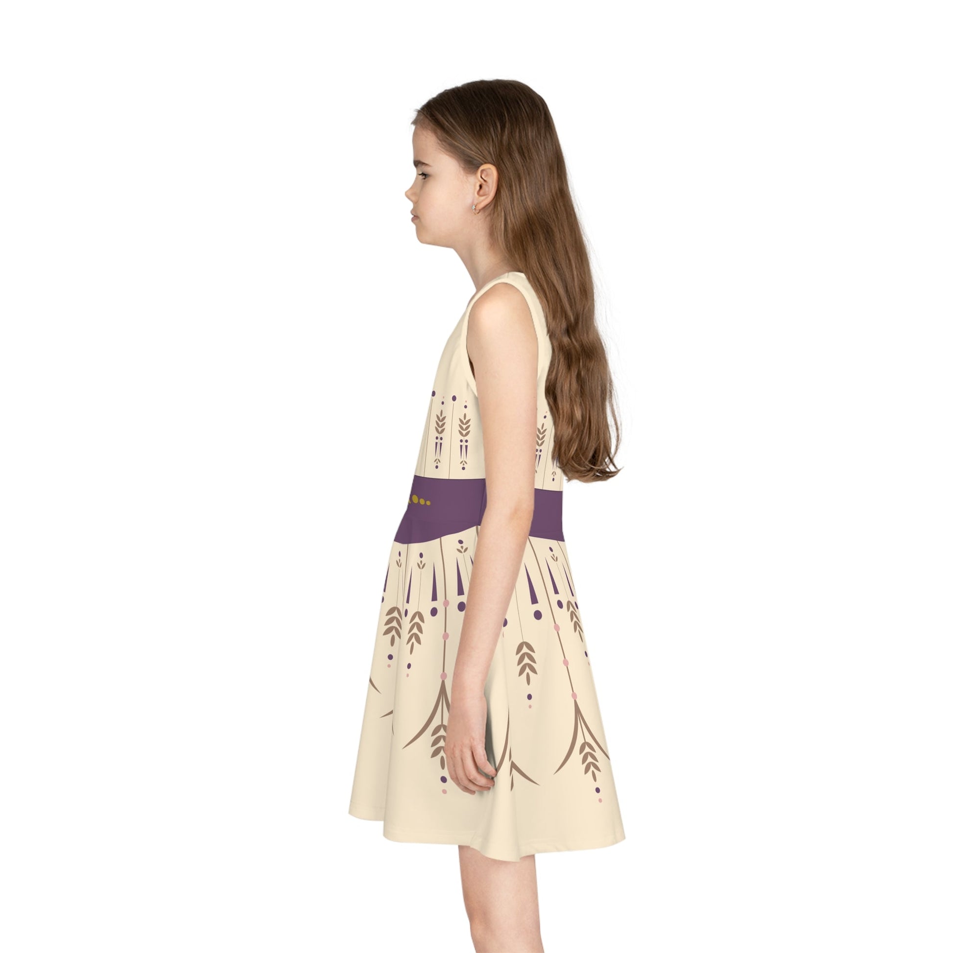 Harvest Anna Girls' Sleeveless Sundress All Over PrintAOPAll Over PrintsWrong Lever Clothing