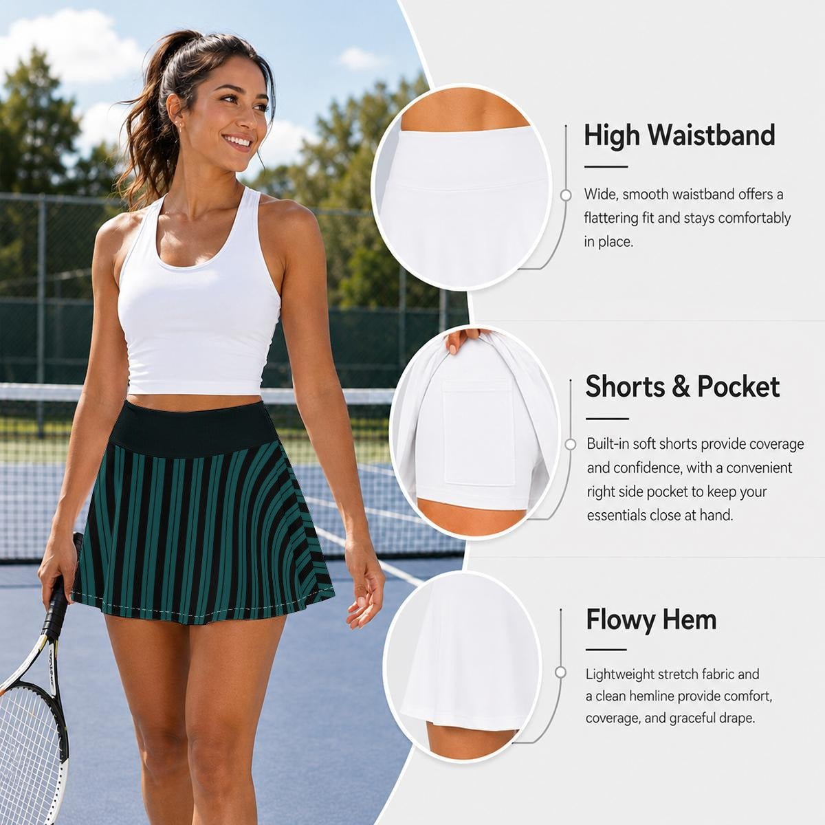 Haunted Wallpaper Inspired Tennis Skirt cosplaydisney adultWrong Lever Clothing