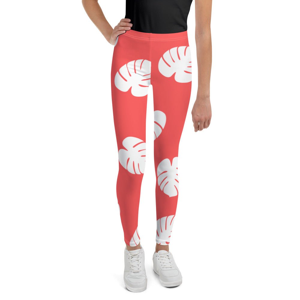 Hawaiian Girl Inspired Youth Leggings happiness is addictiveWrong Lever Clothing