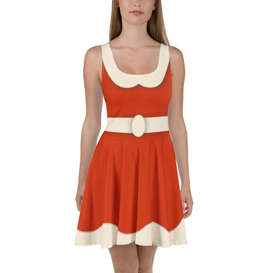 Holiday Bowtique Dress – Vintage Red Santa - Inspired Skater Dress | Jollywood Nights Outfit | Festive Disneybound Look christmas cosplayfestive disneyboundWrong Lever Clothing
