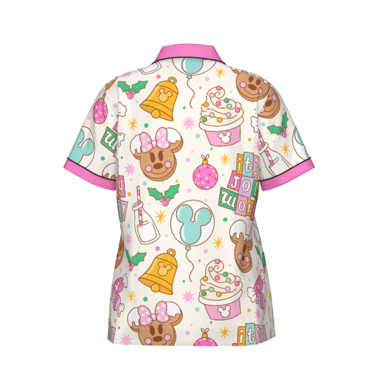 Holiday Park Treats Faux Silk Pajama Set adult holidaychildrens holidaypajamasWrong Lever Clothing