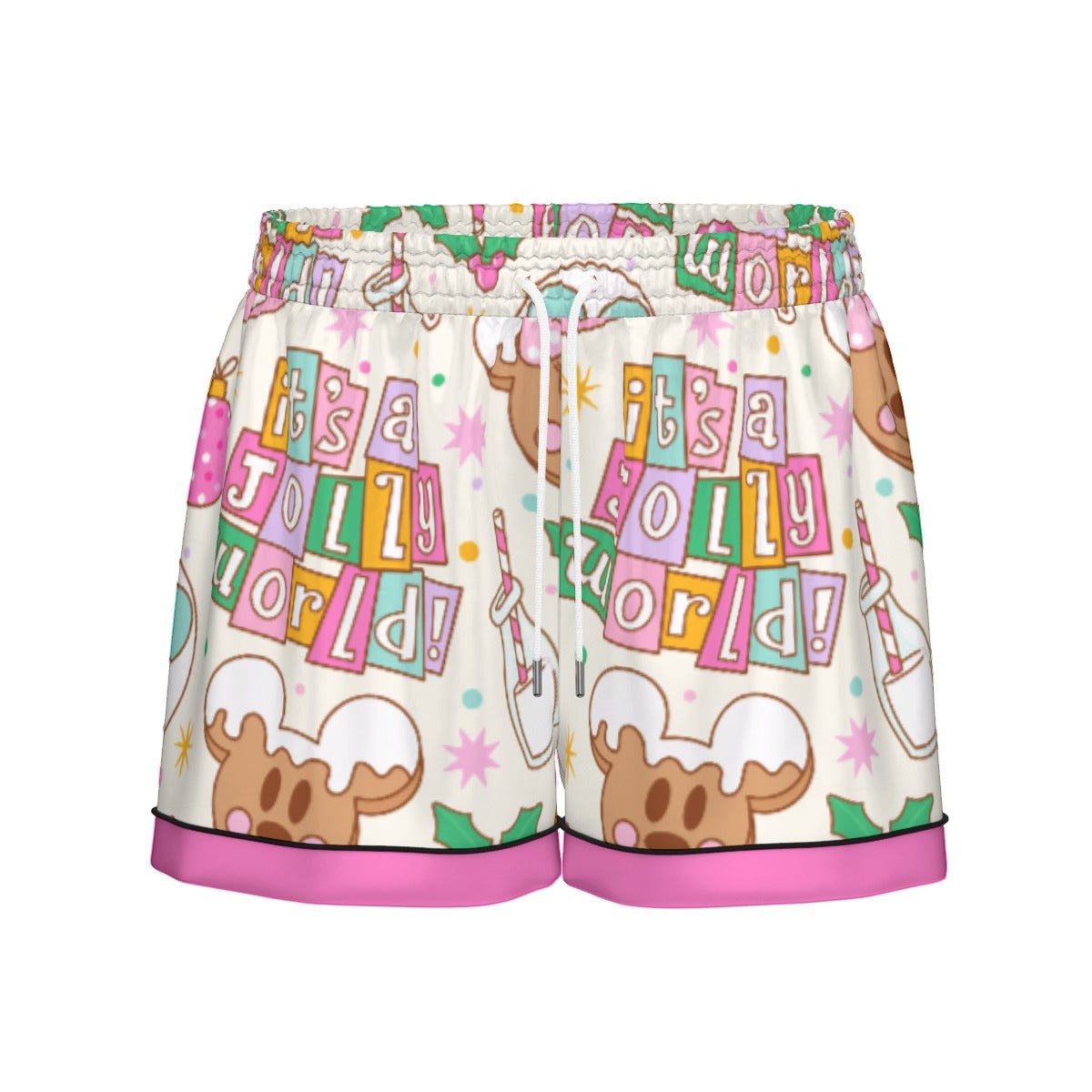 Holiday Park Treats Faux Silk Pajama Set adult holidaychildrens holidaypajamasWrong Lever Clothing