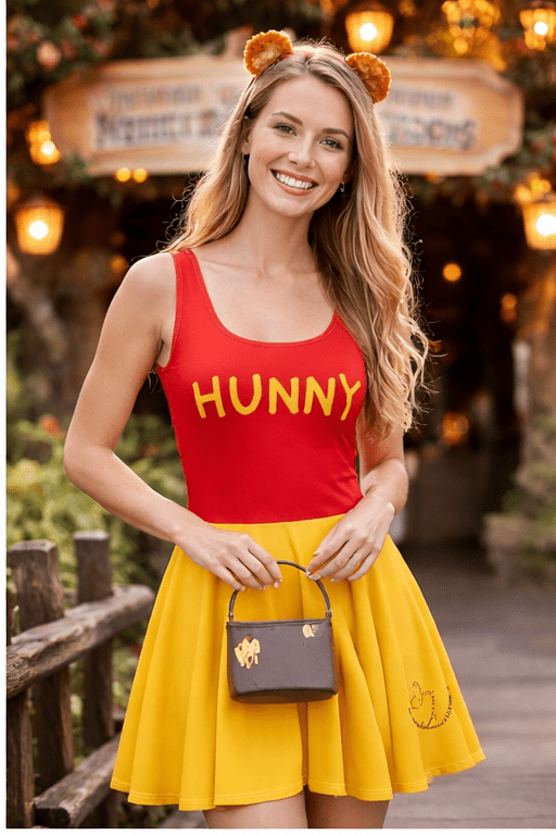 Hunny Pooh Skater Dress happiness is addictiveWrong Lever Clothing