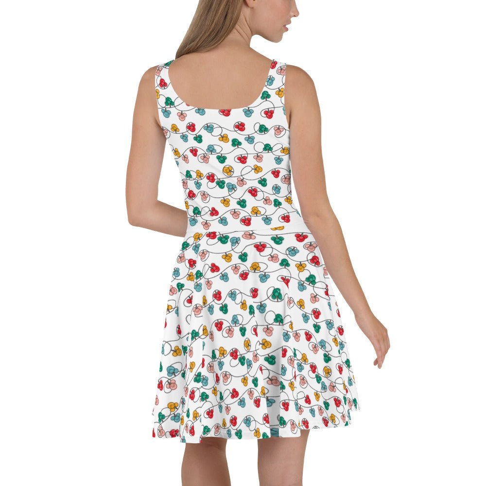 Inspired Christmas Lights Skater Dress christmas lightsDisney christmasWrong Lever Clothing