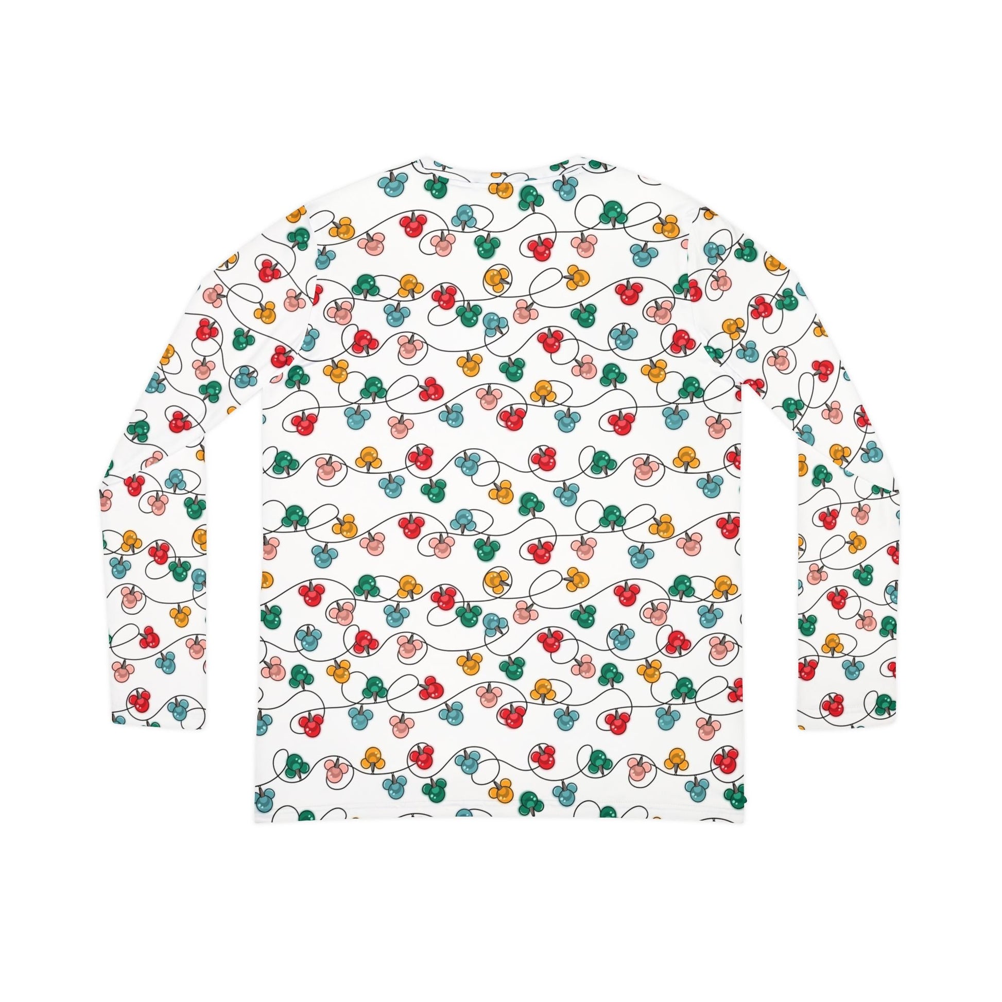 Inspired Christmas Lights Women's Long Sleeve V - neck Shirt, Holiday Top, Christmas Apparel, Cozy Casual Wear, Gift for Her All Over PrintsWrong Lever Clothing