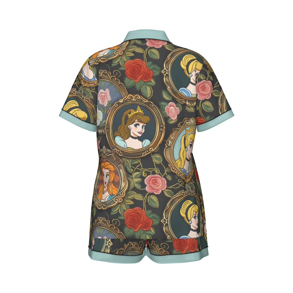Inspired Portraits Women's Imitation Silk short sleeve Pajama Set Wrong Lever Clothing