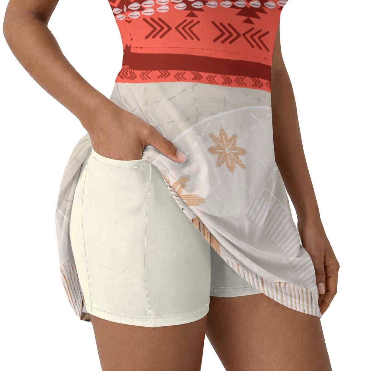 Island Wayfinder Adult Skater Dress with Built-In Shorts | Tropical Adventure Dress active wearadult disney clothingWrong Lever Clothing