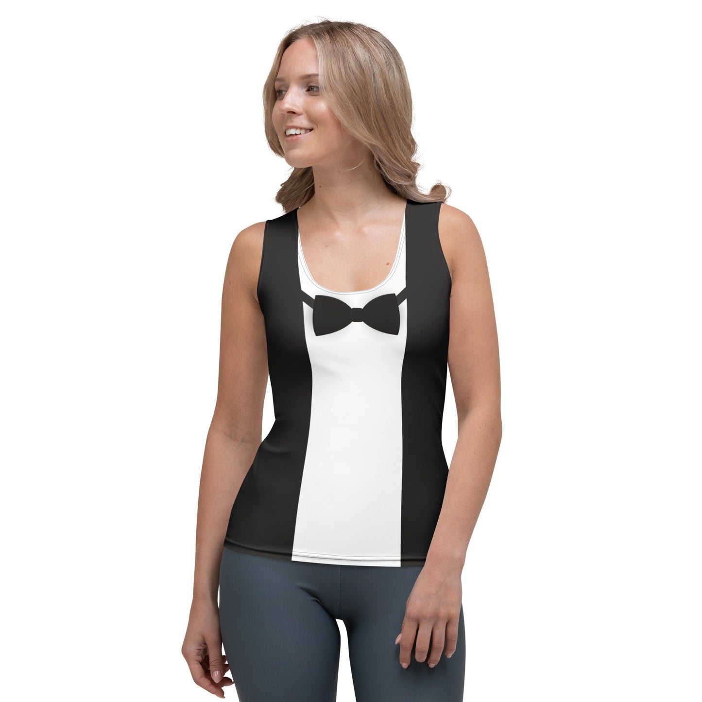 Ladies Tank – Faux Tuxedo Penguin Style All Over PrintcosplayWrong Lever Clothing