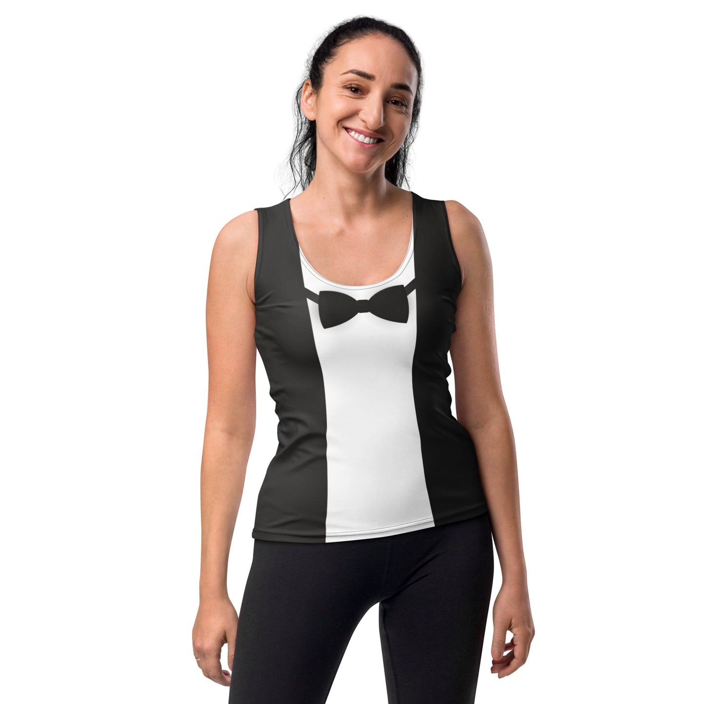 Ladies Tank – Faux Tuxedo Penguin Style All Over PrintcosplayWrong Lever Clothing