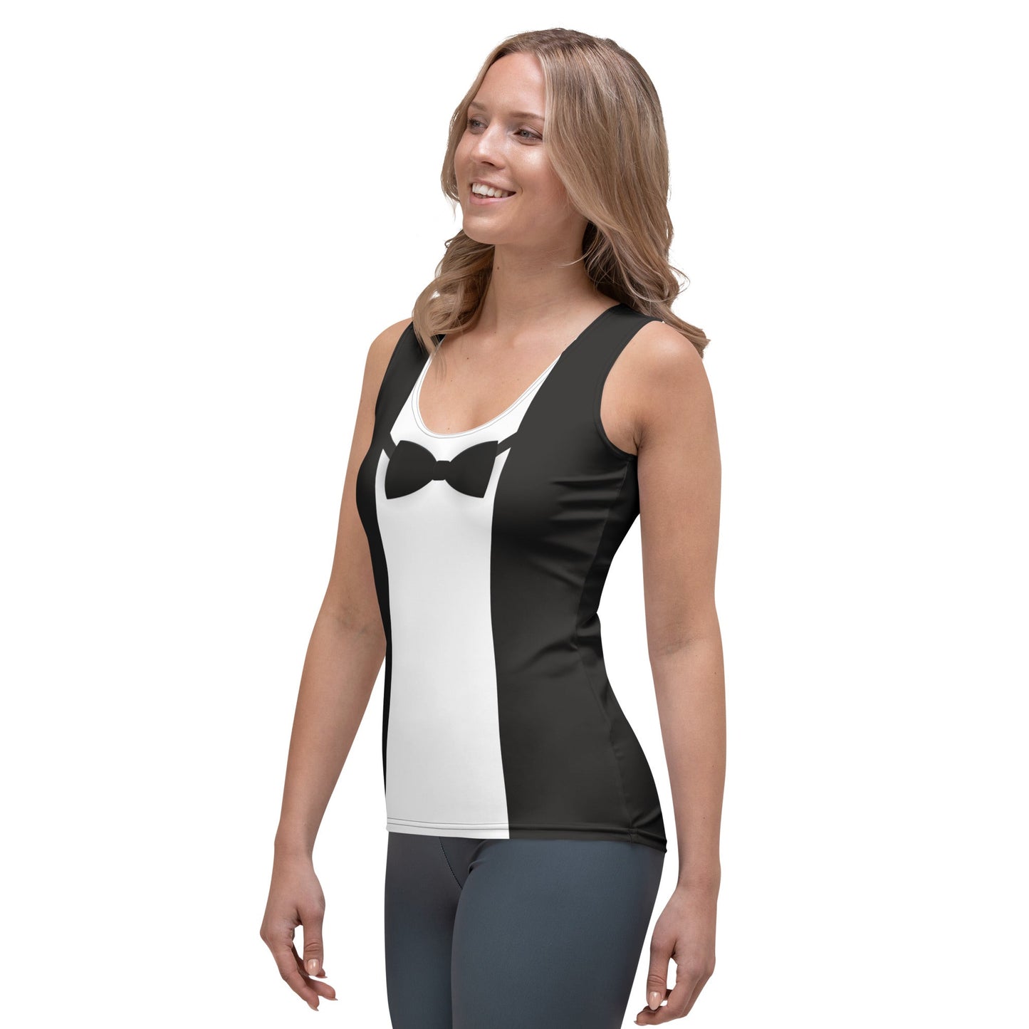 Ladies Tank – Faux Tuxedo Penguin Style All Over PrintcosplayWrong Lever Clothing