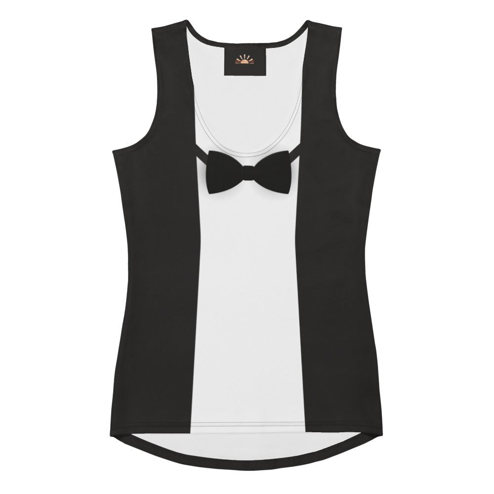 Ladies Tank – Faux Tuxedo Penguin Style All Over PrintcosplayWrong Lever Clothing