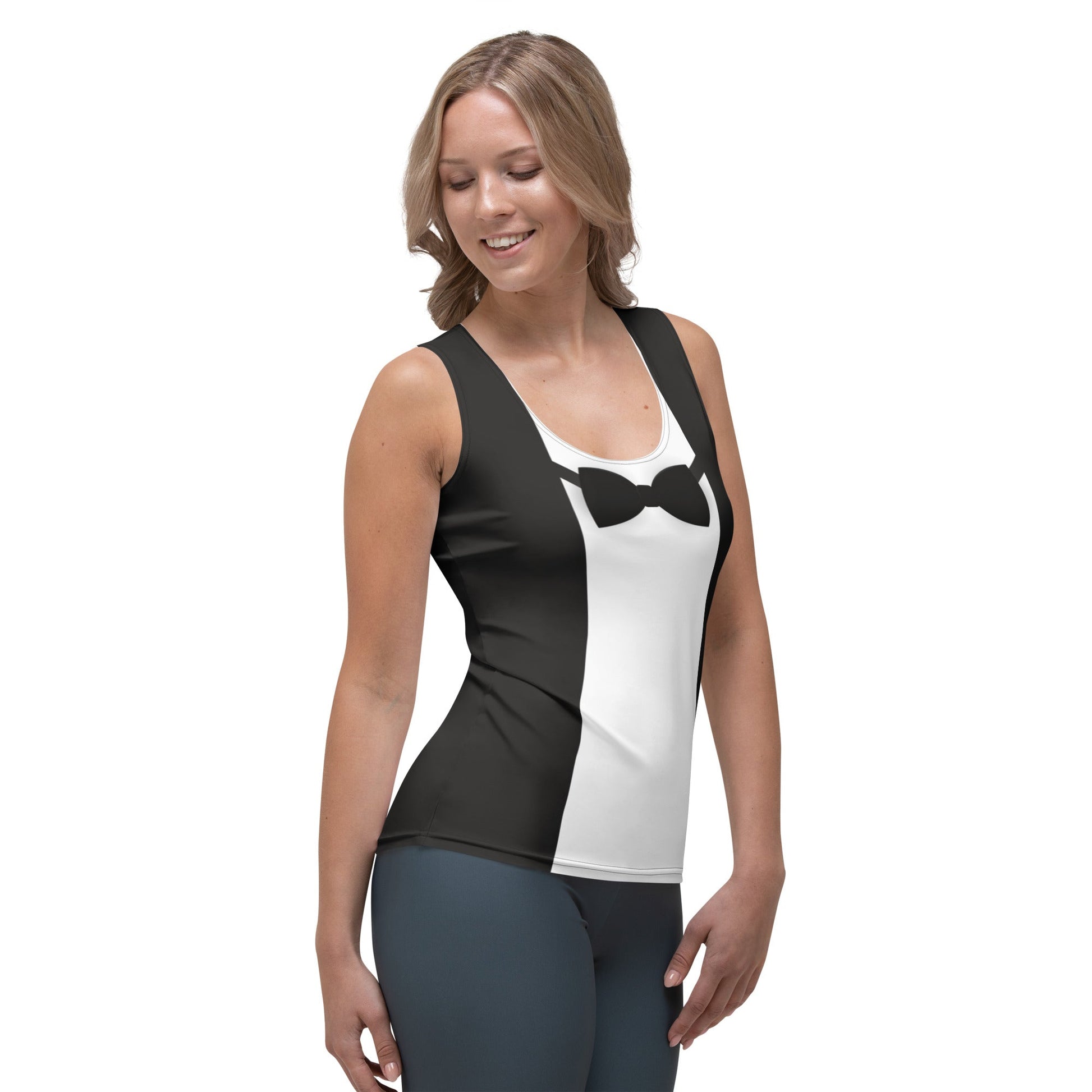 Ladies Tank – Faux Tuxedo Penguin Style All Over PrintcosplayWrong Lever Clothing