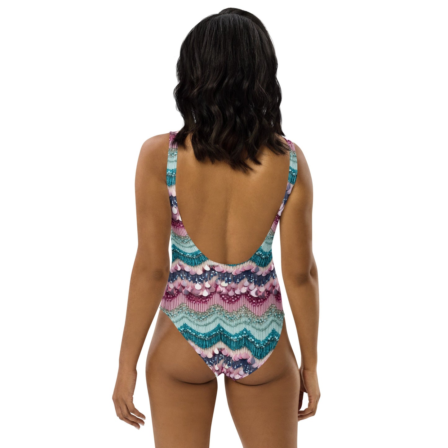 Lovers Era One - Piece Swimsuit or Bodysuit - Beads Printed on Fabric beaded stylebodycon dressWrong Lever Clothing