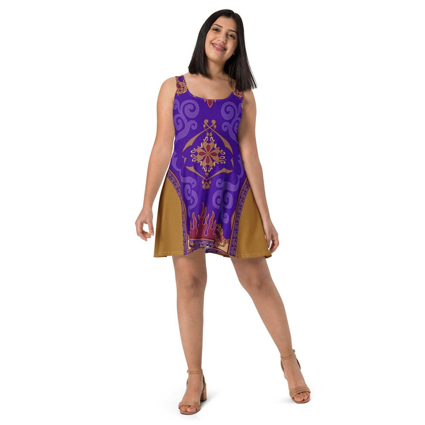 Magic Carpet Skater Dress AladdincosplayWrong Lever Clothing