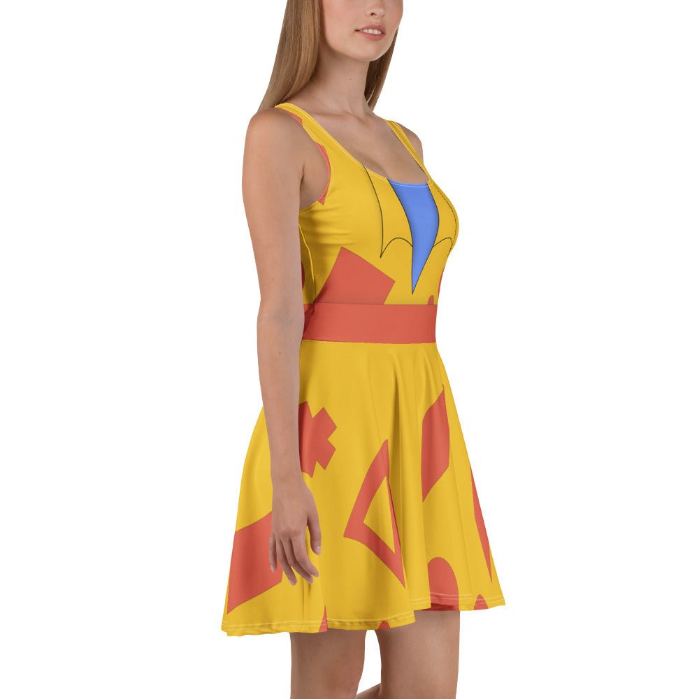 Magic Lamp Vacation Genie Skater Dress aladdin genieboundingWrong Lever Clothing