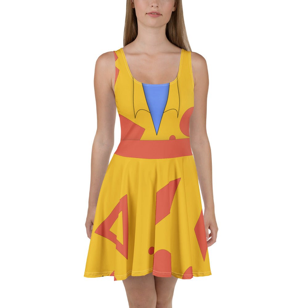 Magic Lamp Vacation Genie Skater Dress aladdin genieboundingWrong Lever Clothing