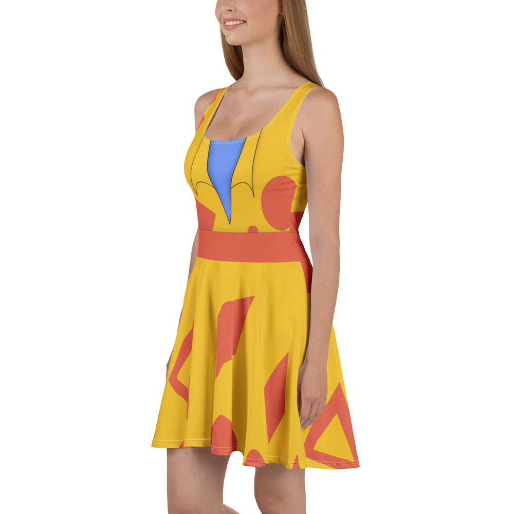 Magic Lamp Vacation Genie Skater Dress aladdin genieboundingWrong Lever Clothing
