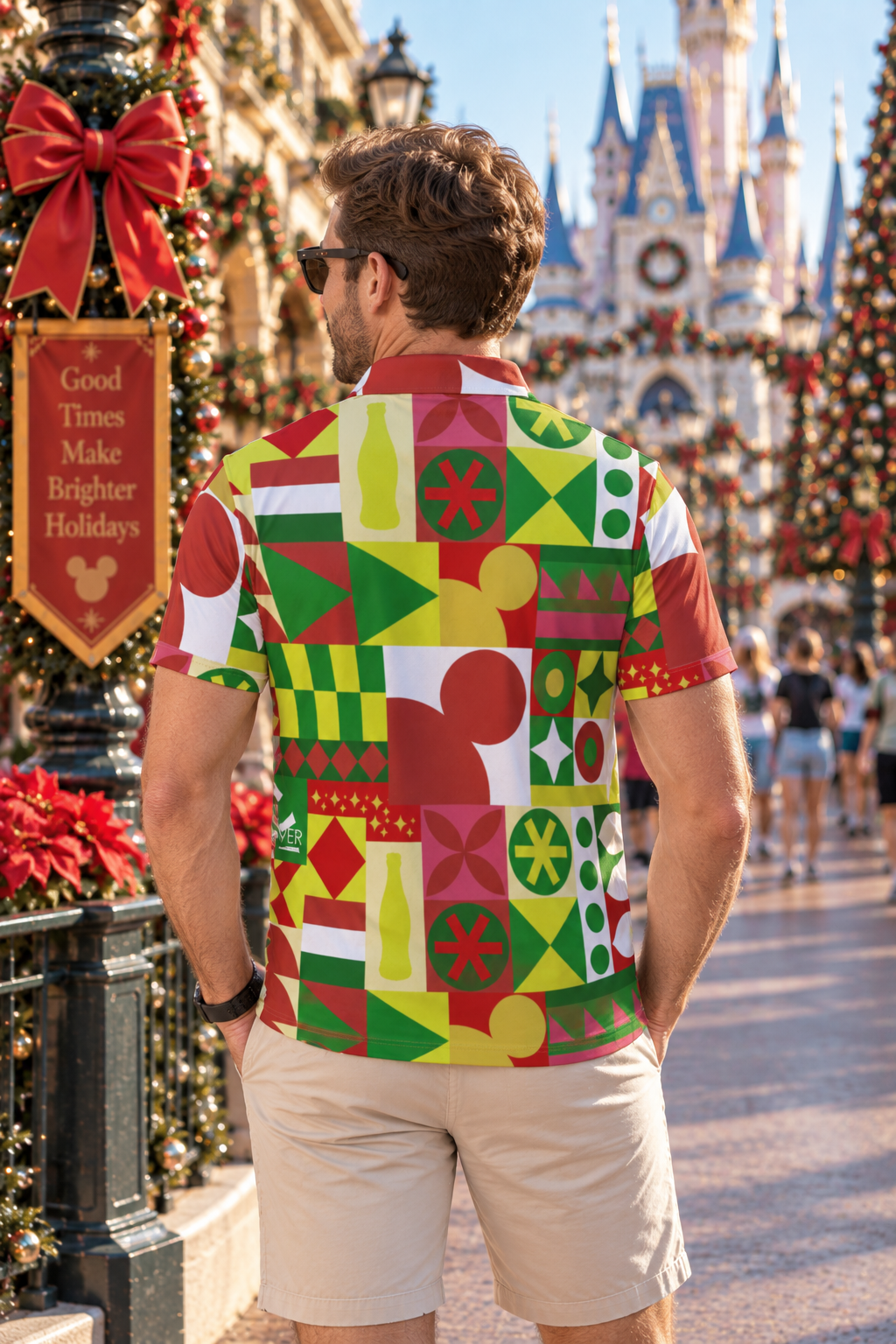 Men’s Retro Christmas Gift Polo | Holiday Park Shirt christmas partydisney adult matching topWrong Lever Clothing