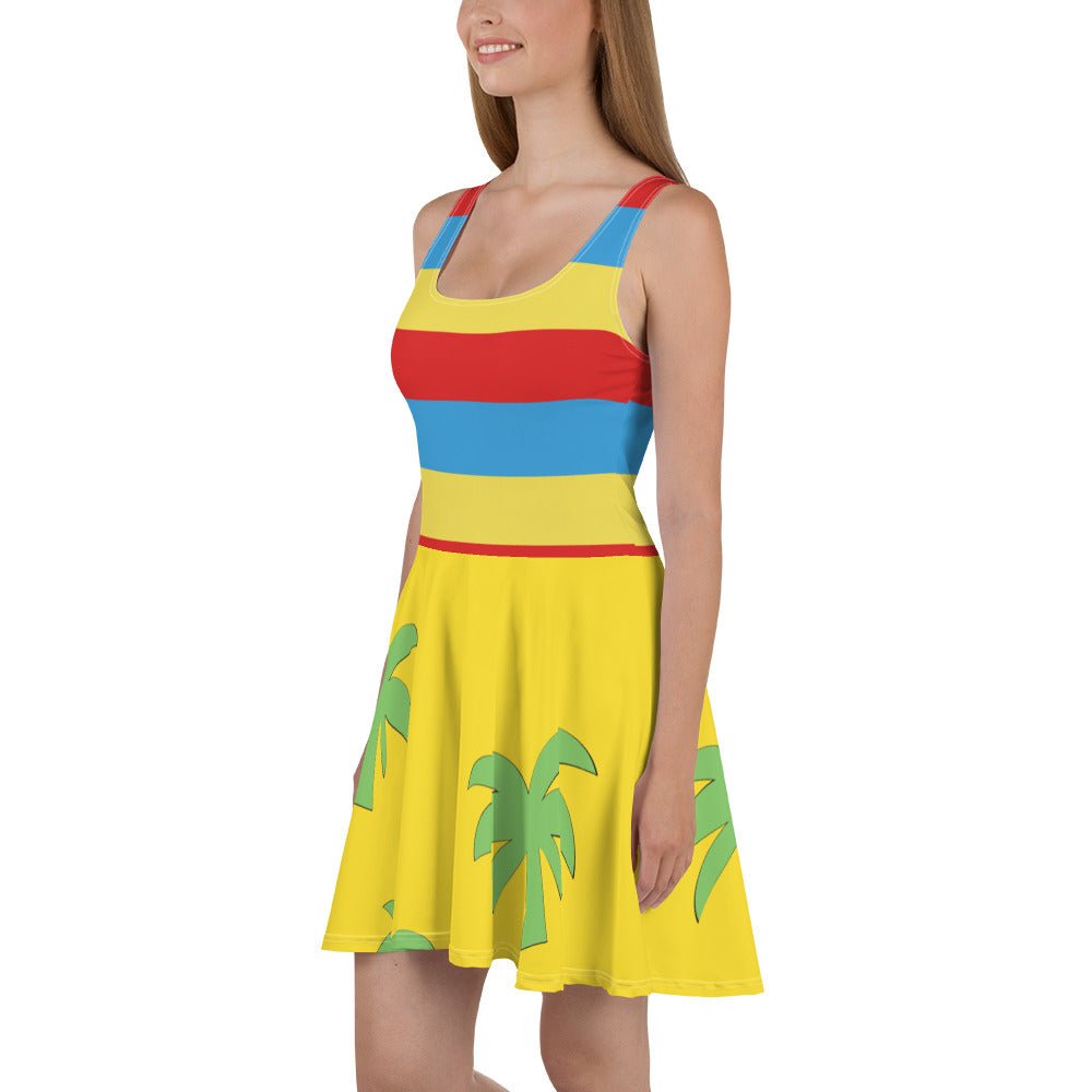 Merlin Vacation Skater Dress All Over PrintcosplayWrong Lever Clothing