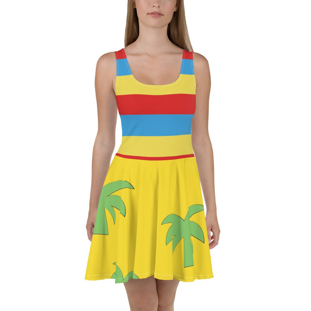 Merlin Vacation Skater Dress All Over PrintcosplayWrong Lever Clothing