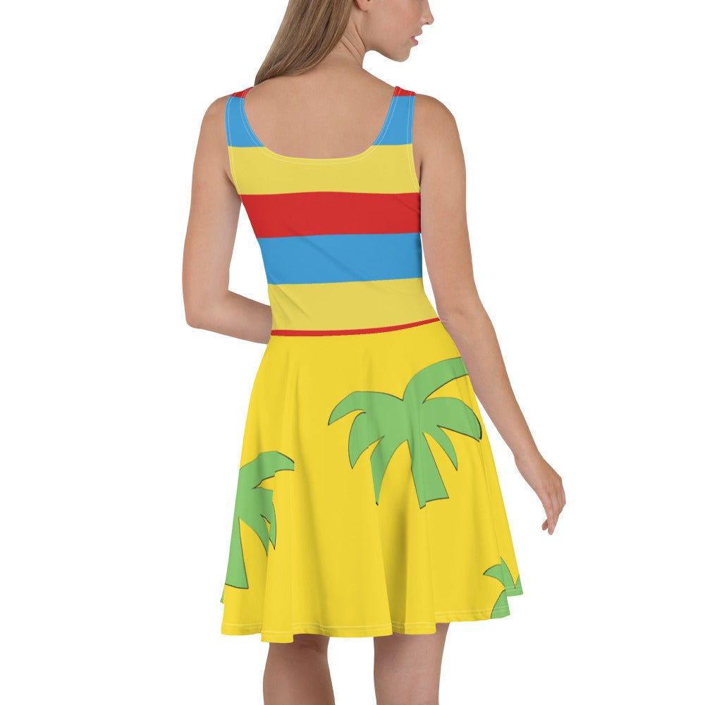 Merlin Vacation Skater Dress All Over PrintcosplayWrong Lever Clothing