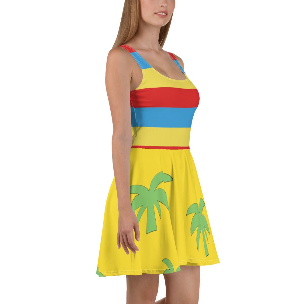 Merlin Vacation Skater Dress All Over PrintcosplayWrong Lever Clothing