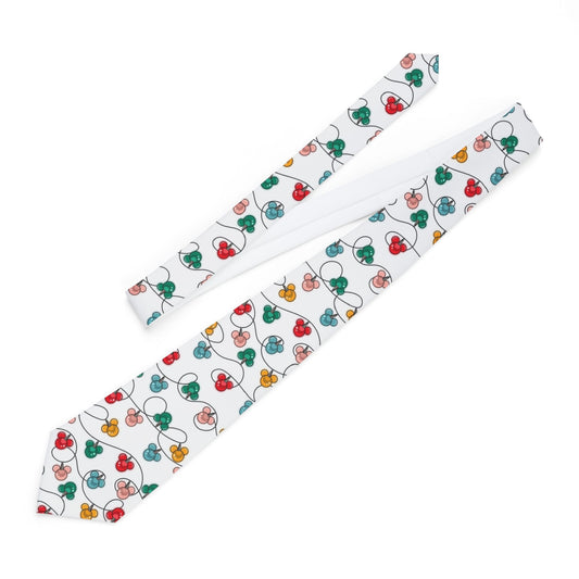 Mouse Lights pattern Necktie | Holiday string light print christmas tiecute mens tieAccessoriesWrong Lever Clothing